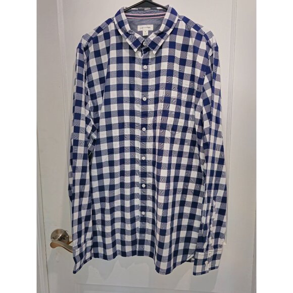 Sun + Stone Other - Sun + Stone Long Sleeve Casual/Dress Button Shirt - Blue White - Size- XL